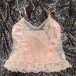 Vintage Beaded Lingerie Slip Top